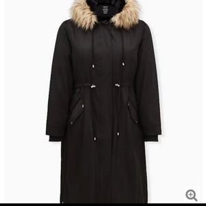 Torrid Black Long Parka